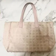 【CHANEL】シャネル ニュートラベルライン トートバッグ ナイロン ピンク