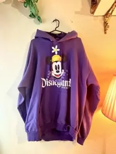 ディズニー　ミニー パーカー　古着　ビッグサイズ