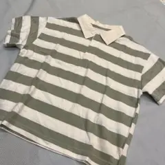 【新品未使用】韓国服 kokokids ボーダーポロシャツ Mサイズ