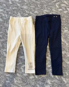 ⭐︎美品⭐︎アイボリー・ネイビー レギンス2点セット　GAP アンパンマン