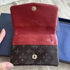 新品　russet 二つ折り 名刺入れ レッド/ブラウン