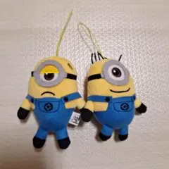 ミニオン ぬいぐるみ ストラップ付き 約10cm