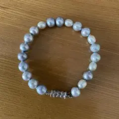 【お値下げ‼️】本物ブルーパールシルバーブレスレット メンズ レディース