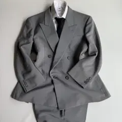 極美品✨ゼニア スーツ セットアップ ダブル グレー 菅田将暉 Ｍ モヘヤ混