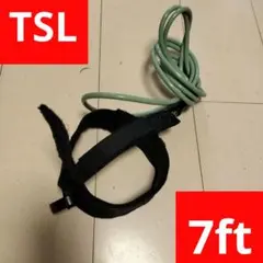 tsl サーフボード リーシュコード 7ft 7mm ミッドレングス 緑