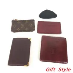 ルイヴィトン カルティエ など レザー 財布 小物 5点セット ヴィンテージ