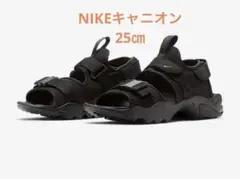 【ファイナルSALE】ナイキ　キャニオン　25㎝　メンズサンダル　オールブラック