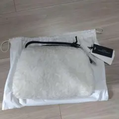 新品タグ付 ジャンニキャリーニ アリファ 白ボア バッグ