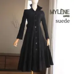 MYLENE フレアコート M オールド スウェードレザー ロングコート