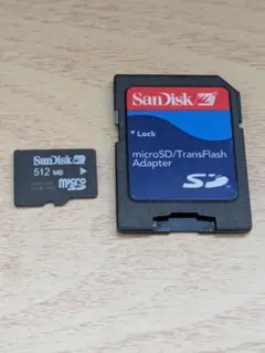 アダプタ付き 送料無料 SanDisk 512MB microSDカード