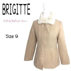 BRIGITTE フェイクムートン リアルラビットファー ジャケット M 秋冬