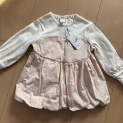 【新品未使用】cottoil シャツ 100サイズ アイボリー・ピンク