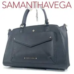 【美品✨】SAMANTHAVAGA サマンサベガ ハンドバッグ 黒レザー