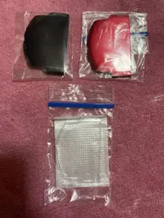 PSP3000 用 裏蓋 赤、黒は純正品　透明は互換品　計3点