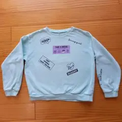 女の子ミントグリーン トレーナー