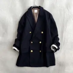 【美品✨】Spick&Span ミラノツイルピークドカラージャケット　ネイビー