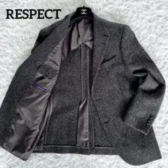 【RESPECT】HARRIS TWEED生地 ツイードジャケット ブラウン M