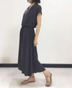 【美品】theory luxe ウォッシャブル ワンピース グレー ロング