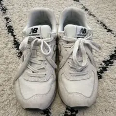 New Balance ホワイト スニーカー　574 22.5