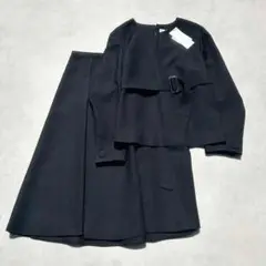 ♡新品タグ付♡ アドーア　ベルト付ブラウス＆スカート　セットアップ　黒