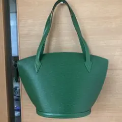 中古 エピ ルイヴィトン サンジャク 緑 L 刻印有