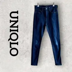 UNIQLO ヒートテックウルトラストレッチハイライズジーンズ (28) 青系