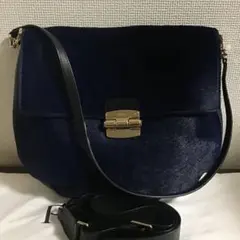 ☆開店セール☆ 使用二日 美品 フルラ CLUB レザー×ハラコ 2WAY⑤