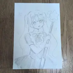 いますぐ輪廻　初音ミク　鉛筆画 A4サイズ