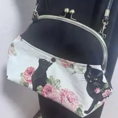 売り切り価格☆POPO☆ハンドメイド☆がま口ショルダーバッグ☆
