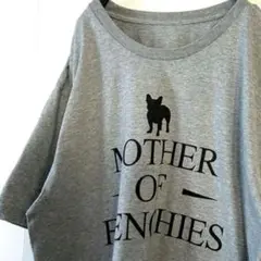 マザー オブ フレンチズ ドッグ 犬 Tシャツ グレー 灰色 古着