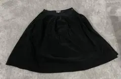 マーガレットハウエル 黒 冬膝丈スカート サイズII