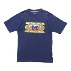 USA 古着 ミシガン大学 カレッジ Tシャツ ロゴ プリント メンズM