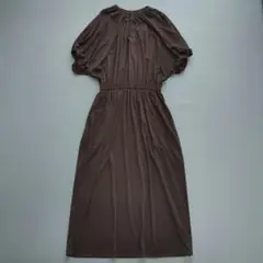 【美品】BEIGE,2022 トリアセロングワンピース ブラウン 2WAY 4