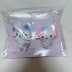 ちいかわ　サンリオコラボ　ハチワレ　マイメロディ　マスコットブローチ