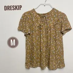 超美品☆【DRESKIP】袖フリル 花柄 ブラウス M