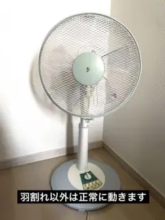 扇風機　運転可能　山善　リビング　30cm ジャンク品　羽割れ　タイマー機能