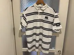 美品　カンタベリー　ポロシャツ　ＸL 紺・白ボーダー　CANTERBURY