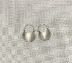 【新品】カレンシルバー　シンプル シルバー フープピアス