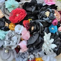 フラワー　パッチ　モチーフ　花　ワッペン　デコパーツ　造花　新品