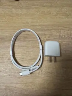 ホワイトTYPE C USB充電ケーブルとACアダプタ