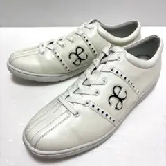 【新品未使用✨】ミスエレガンス ホワイト レザー スニーカー 24cm