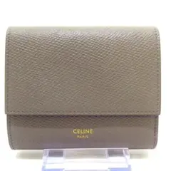 セリーヌ 3つ折り財布美品 グレーベージュ