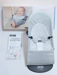 極美品 ベビービョルン バランスソフト メッシュ シルバーホワイト バウンサー