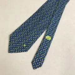 【☆131ｍ】dunhill ダンヒル 青りんご ネクタイ シルク100% 青色