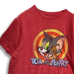 BHXH キャラ Tシャツ 古着 赤 トムとジェリー アメコミ アニメ アメリカ