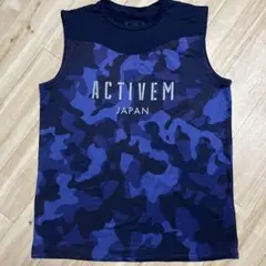 アクティブーム　ネイビー　アンダーシャツ　ノースリーブ　迷彩柄　M 野球