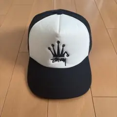 Stussy メッシュバックキャップ ホワイト/ブラック