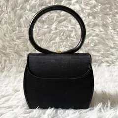 【超希少】コンテス ハンドバッグ ホースヘア がま口 ゴールド金具 ブルー 式典 超希少】コンテス ハンドバッグ ホースヘア がま口 ゴールド金具