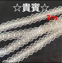 48☆真ん中にサテンが通った高級レース☆貴賓☆3m