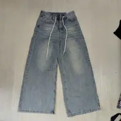 Dazy　ライトブルーデニムワイドレッグパンツ　Sサイズ
